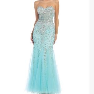 BNWT May Queen mermaid style beaded gown